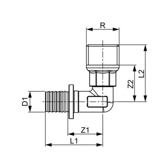Mynd af TECE Nippilhné 20mm x 1/2"