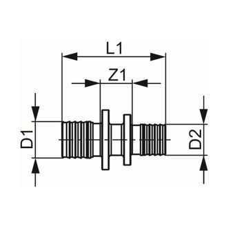 Mynd af TECE Samtengi 63 mm x 50 mm