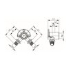 Mynd af TECE Tvöfalt Vegghné 16mm x 1/2" x 16mm
