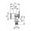 Mynd af TECE Vegghné 20mm x 1/2"