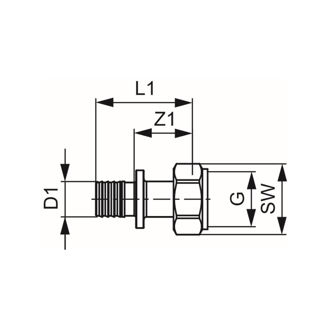 Mynd af TECEflex Uniontengi 16 mm x 3/4"