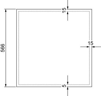 Mynd af TECE Glerhurð á Gólfhitaskáp 489 x 566 mm