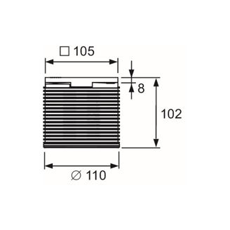Mynd af TECE Drainpoint S Toppur á niðurfall 100mm
