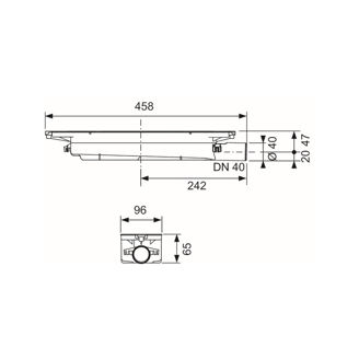Mynd af TECEdrainprofile Vatnslás Flatur DN40