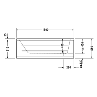 Mynd af Duravit D-Code baðkar 160x70 cm