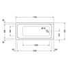 Mynd af Duravit D-Code baðkar 170x75 cm 