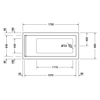 Mynd af Duravit Starck baðkar 170x800 cm
