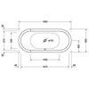 Mynd af Duravit Starck baðkar 180x80 cm oval