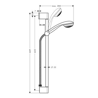 Mynd af Hansgrohe Crometta 85 handsturtusett 65cm Króm