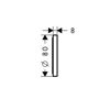 Mynd af Hansgrohe milliplata á vegg 80mm