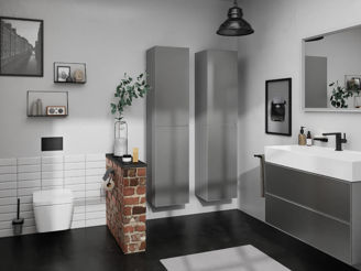 Mynd af Hansgrohe AddStoris wc bursti á vegg Matt svart