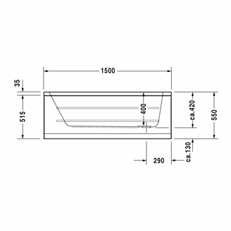 Mynd af Duravit D-code baðkar 150x75cm 