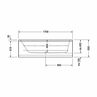 Mynd af Duravit D-Code baðkar 170x70cm