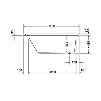 Mynd af Duravit Starck baðkar 150x70 cm