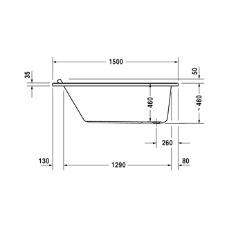 Mynd af Duravit Starck baðkar 150x75 cm