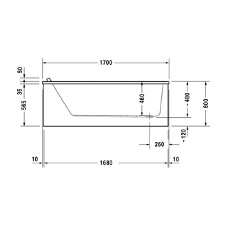Mynd af Duravit Starck baðkar 170x90 cm