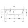 Mynd af Duravit Cape Cod baðkar frístandandi 1855x885cm
