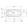 Mynd af Duravit Cape Cod baðkar frístandandi 1650x780mm