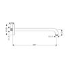 Mynd af Hansgrohe sturturör 90° 389mm Burstað Brons