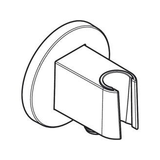 Mynd af Hansgrohe FixFit Porter Round vegghné með 1/2" stút