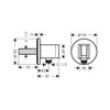 Mynd af Hansgrohe FixFit Porter Round vegghné með 1/2" stút