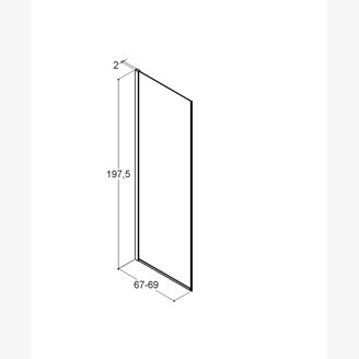 Mynd af Dansani sturtugler glært m/gráum prófíl 67-69cm