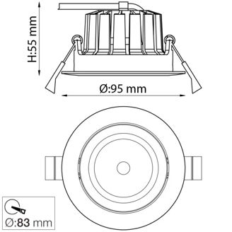 Mynd af Loftljós IF DL04 3000K 700lm S