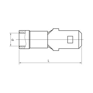 Mynd af Flatspaði Blár 1,5-2,5mm² (10stk)