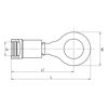 Mynd af Gatskór Rauður M5 0,75-1,5mm²