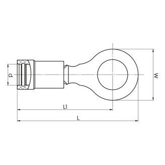 Mynd af Gatskór Blár M5 1,5-2,5mm²