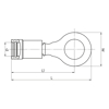 Mynd af Gatskór Gulur M8 4-6mm²