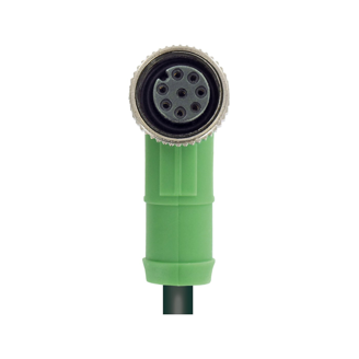 Mynd af Hulsa+vír SAC 90° M12 8pin  5m