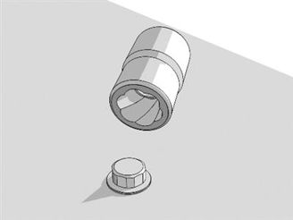 Mynd af Toppur 1/2" 19mm fyrir skemmdan haus
