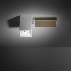 Mynd af Modular Rektor LED hvítur/burstað brons