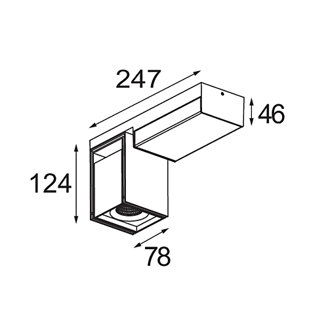 Mynd af Modular Rektor LED hvítur/burstað brons