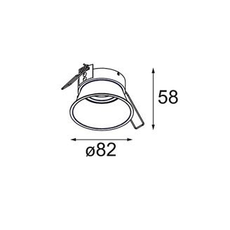Mynd af Lotis Round IF lampahús f/M-LED 50, Sv. 