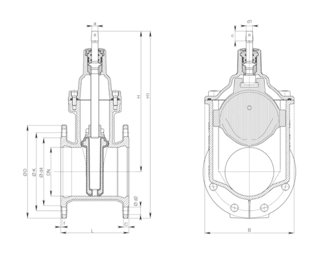 Mynd af Loki E1+ Hawle DN300 PN10