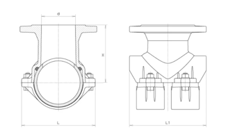 Mynd af Borbaula Hawle Flangs D450-150 PN16