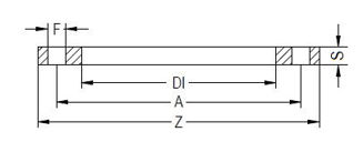 Mynd af Gatahringur fyrir Flangs DN25 PN16 Zinkhúð