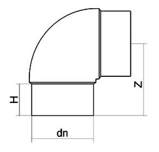 Mynd af Hné EF DN50 90° SDR11