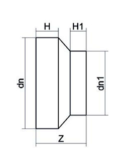 Mynd af Rafsuðu Minnkun Stutt DN250-180 SDR17 
