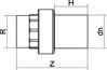 Mynd af Rafsuðu Nippiltengi DN32-1" SDR11 PE/Kopar