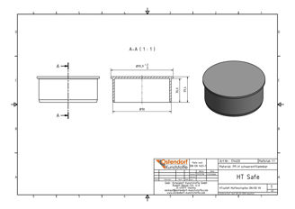 Mynd af PP Botnlok 90mm