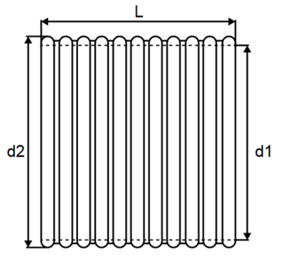Mynd af Rör 600x6000mm Riffluð SN8 Sv.
