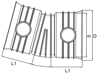 Mynd af Magnacor Beygja 300mm 45°