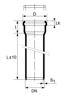 Mynd af Ultra dB Rör DN110 x 2000mm