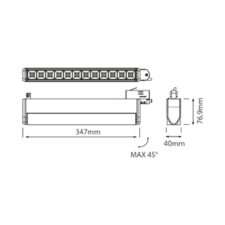 Mynd af Dodici Track 1650Lm 30° Sv