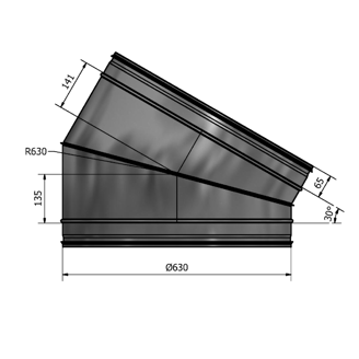 Mynd af Beygja HV-630 30° Hallströms
