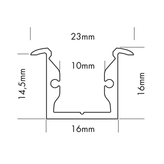 Mynd af Álprófíll S-Line REC 16x16 2m Hv