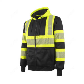 Mynd af Hettupeysa rennd Hi-Vis